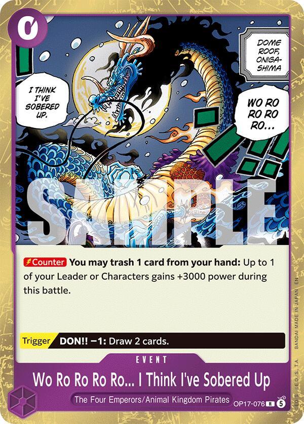 Wo Ro Ro Ro Ro... I Think I've Sobered Up OP17-076 card from The World's Strongest Warriors