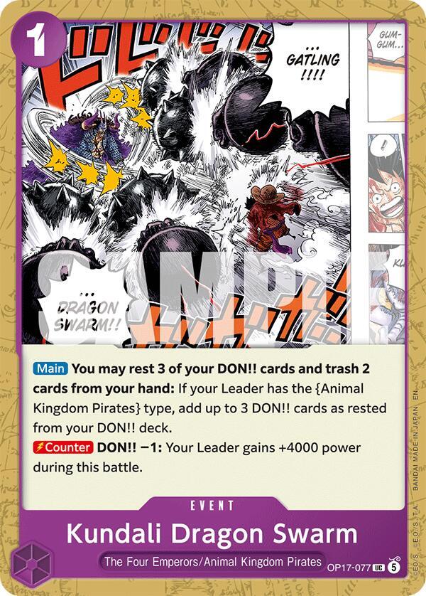 Kundali Dragon Swarm OP17-077 card from The World's Strongest Warriors