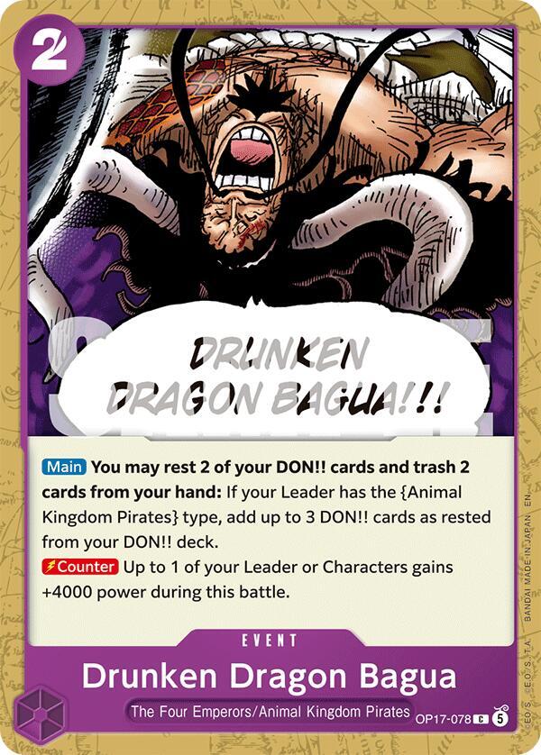 Drunken Dragon Bagua OP17-078 card from The World's Strongest Warriors