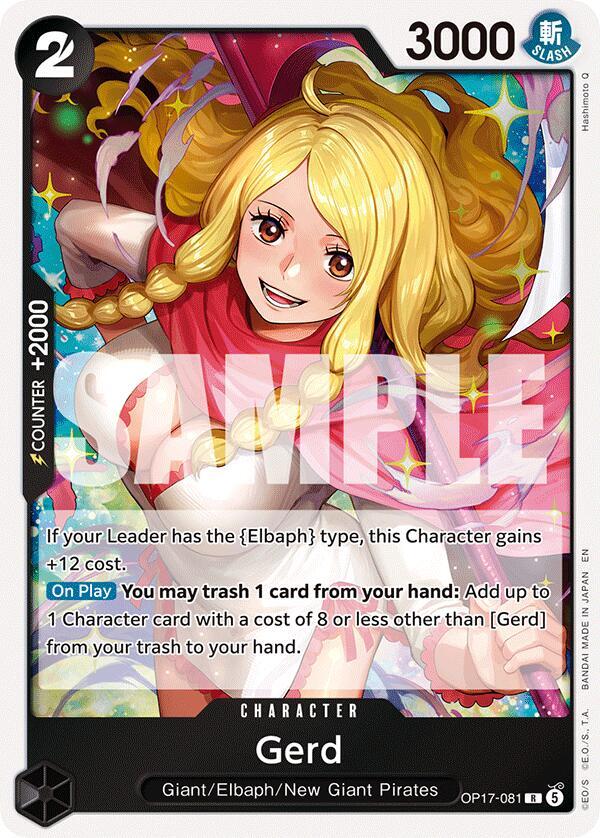 Gerd OP17-081 card from The World's Strongest Warriors