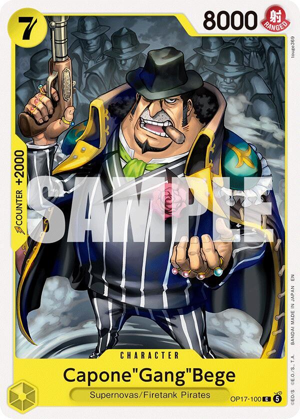 Capone"Gang"Bege OP17-100 card from The World's Strongest Warriors