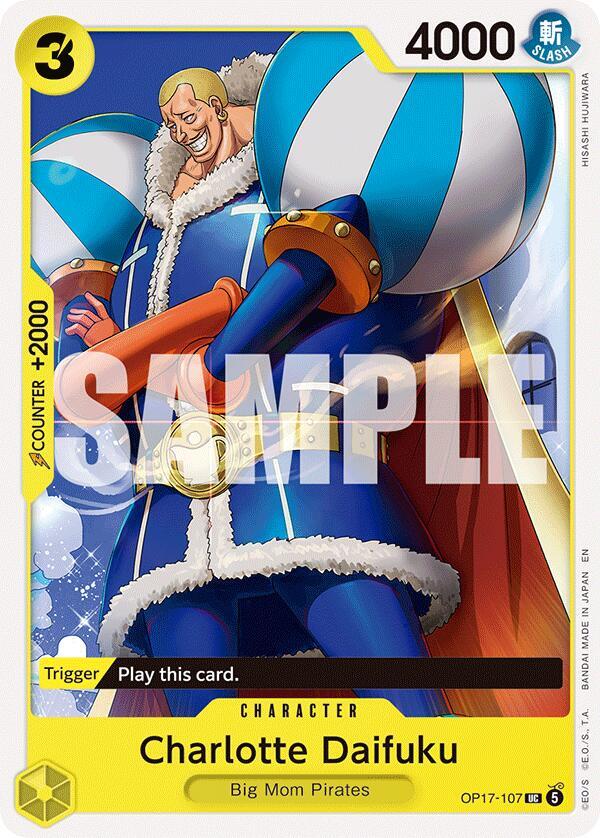 Charlotte Daifuku OP17-107 card from The World's Strongest Warriors