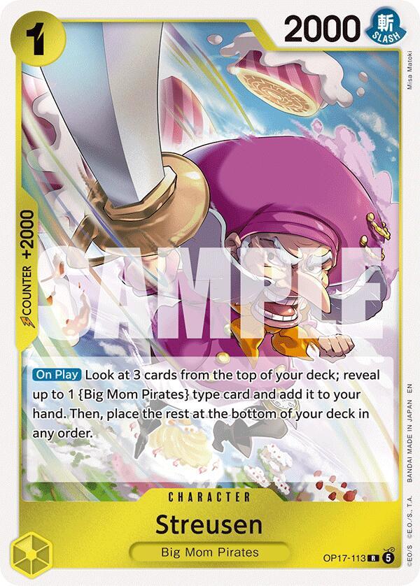 Streusen OP17-113 card from The World's Strongest Warriors