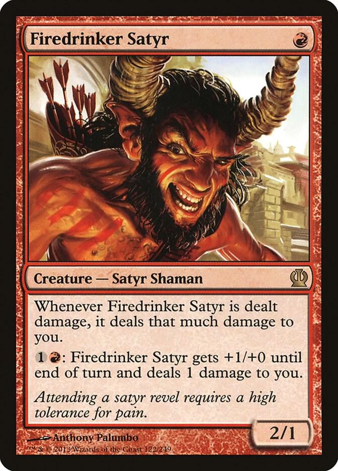 Firedrinker Satyr 122 card from Theros