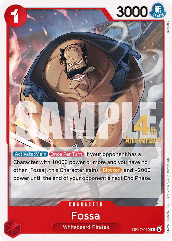 Fossa OP17-010 card from The World's Strongest Warriors Release Event Cards