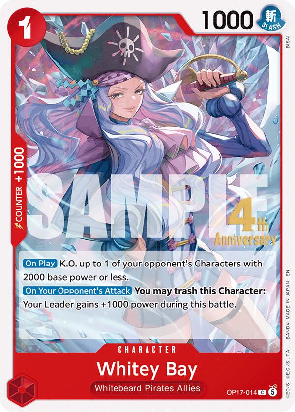 Whitey Bay OP17-014 card from The World's Strongest Warriors Release Event Cards