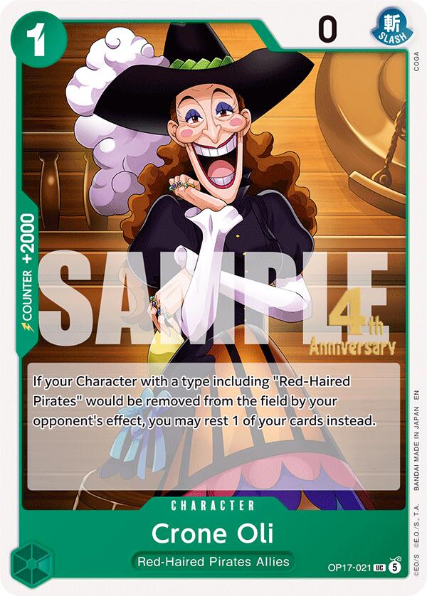Crone Oil OP17-021 card from The World's Strongest Warriors Release Event Cards