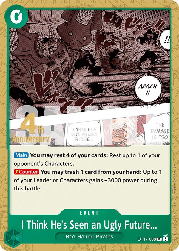I Think He's Seen an Ugly Future... OP17-038 card from The World's Strongest Warriors Release Event Cards