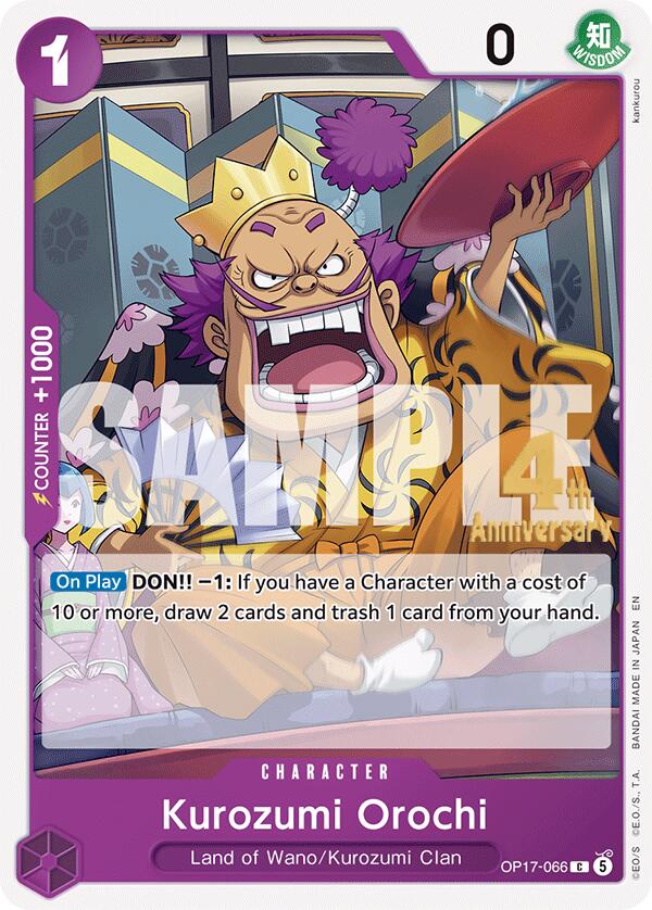 Kurozumi Orochi OP17-066 card from The World's Strongest Warriors Release Event Cards