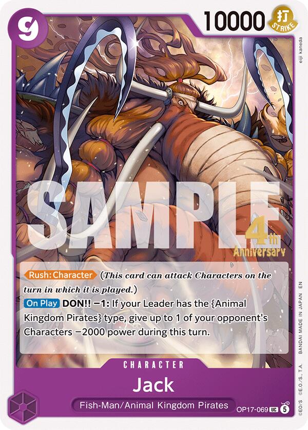 Jack OP17-069 card from The World's Strongest Warriors Release Event Cards