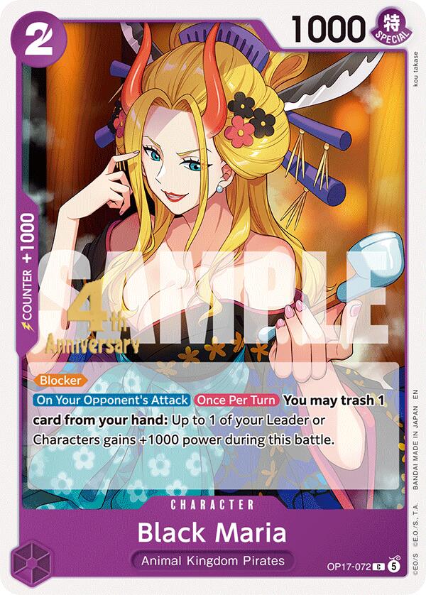 Black Maria OP17-072 card from The World's Strongest Warriors Release Event Cards