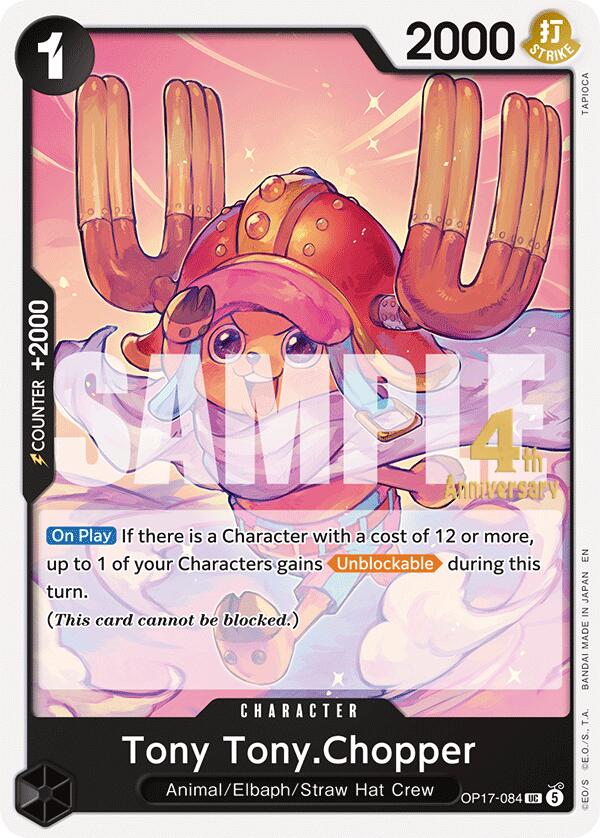 Tony Tony.Chopper OP17-084 card from The World's Strongest Warriors Release Event Cards