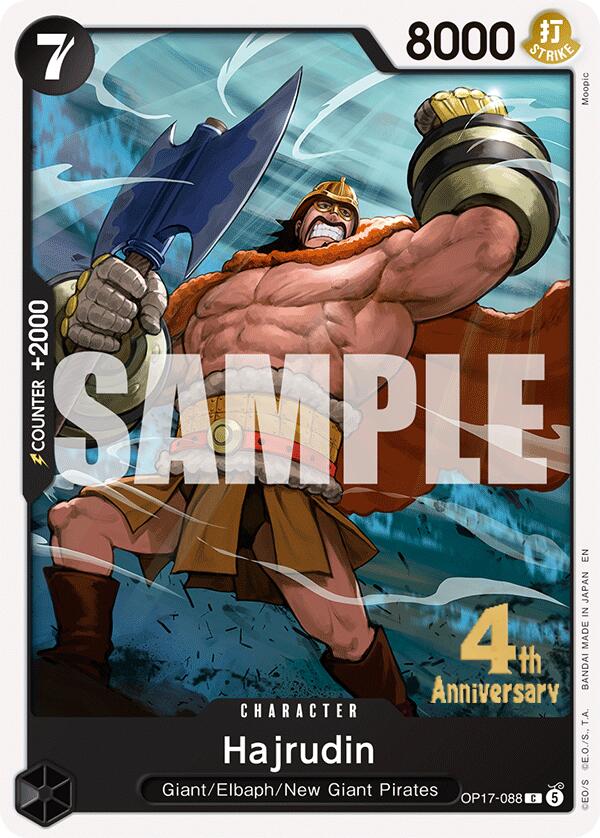 Hajrudin OP17-088 card from The World's Strongest Warriors Release Event Cards