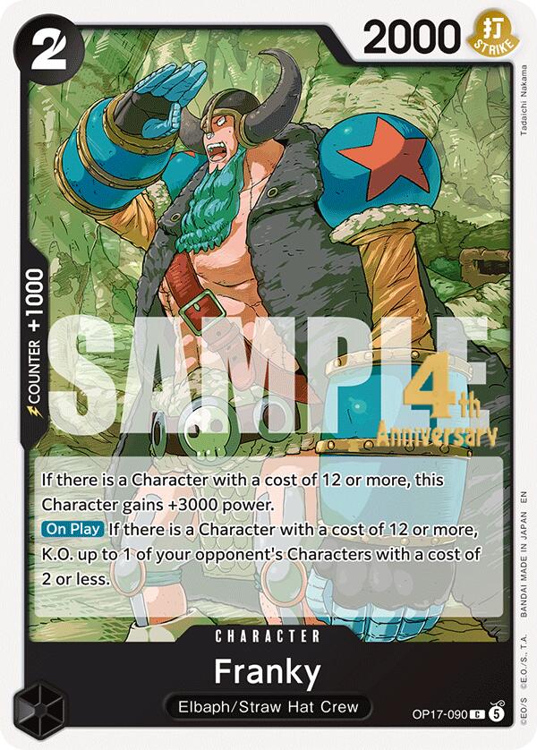 Franky OP17-090 card from The World's Strongest Warriors Release Event Cards