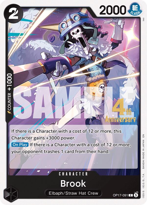Brook OP17-091 card from The World's Strongest Warriors Release Event Cards