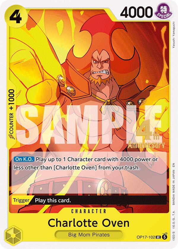 Charlotte Oven OP17-102 card from The World's Strongest Warriors Release Event Cards
