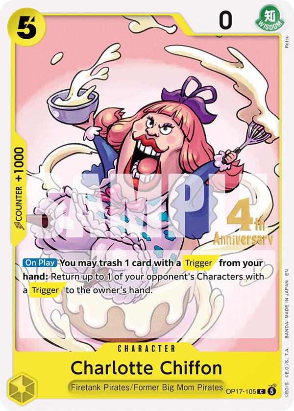 Charlotte Chiffon OP17-105 card from The World's Strongest Warriors Release Event Cards