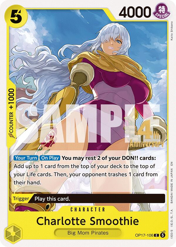 Charlotte Smoothie OP17-106 card from The World's Strongest Warriors Release Event Cards
