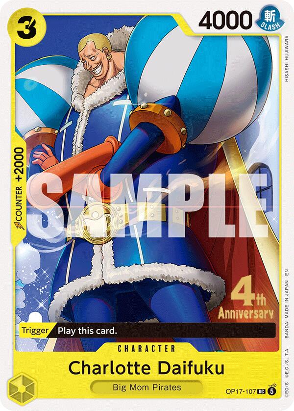Charlotte Daifuku OP17-107 card from The World's Strongest Warriors Release Event Cards