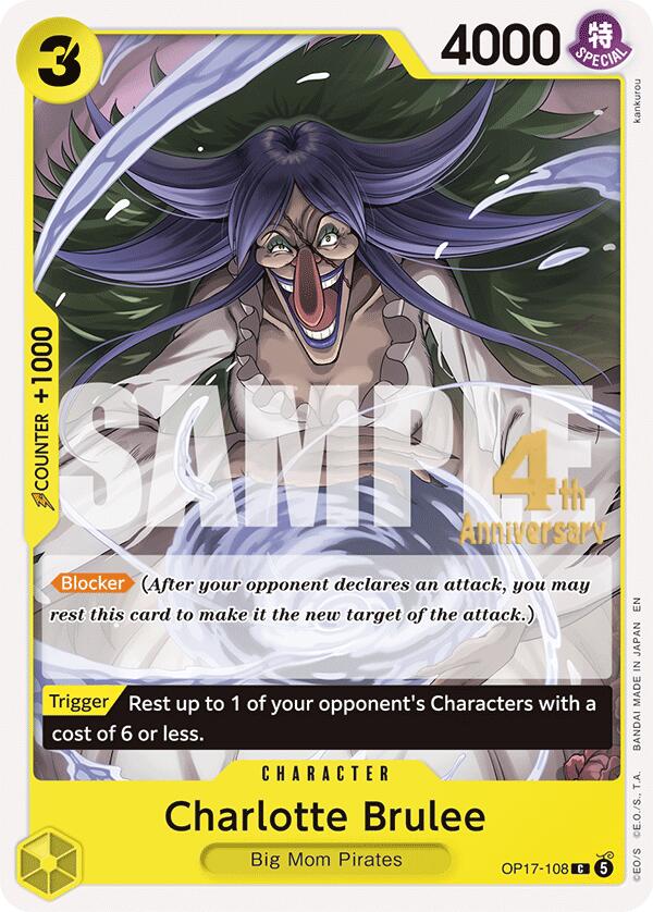 Charlotte Brulee OP17-108 card from The World's Strongest Warriors Release Event Cards
