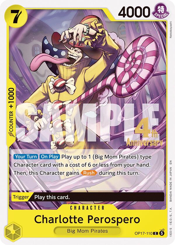 Charlotte Perospero OP17-110 card from The World's Strongest Warriors Release Event Cards