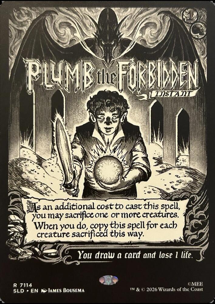 Plumb the Forbidden 7114 card from Secret Lair Drop Series