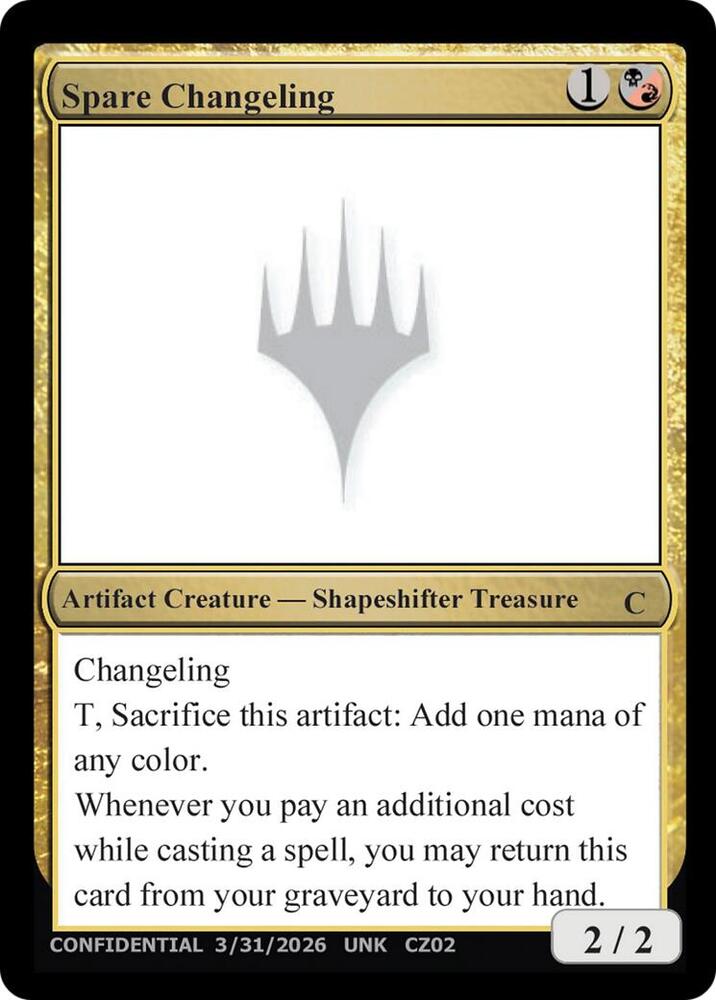Spare Changeling card from Un-Known Event Playtest Cards