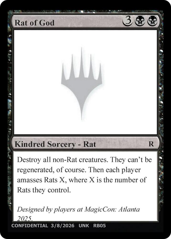 Rat of God card from Un-Known Event Playtest Cards