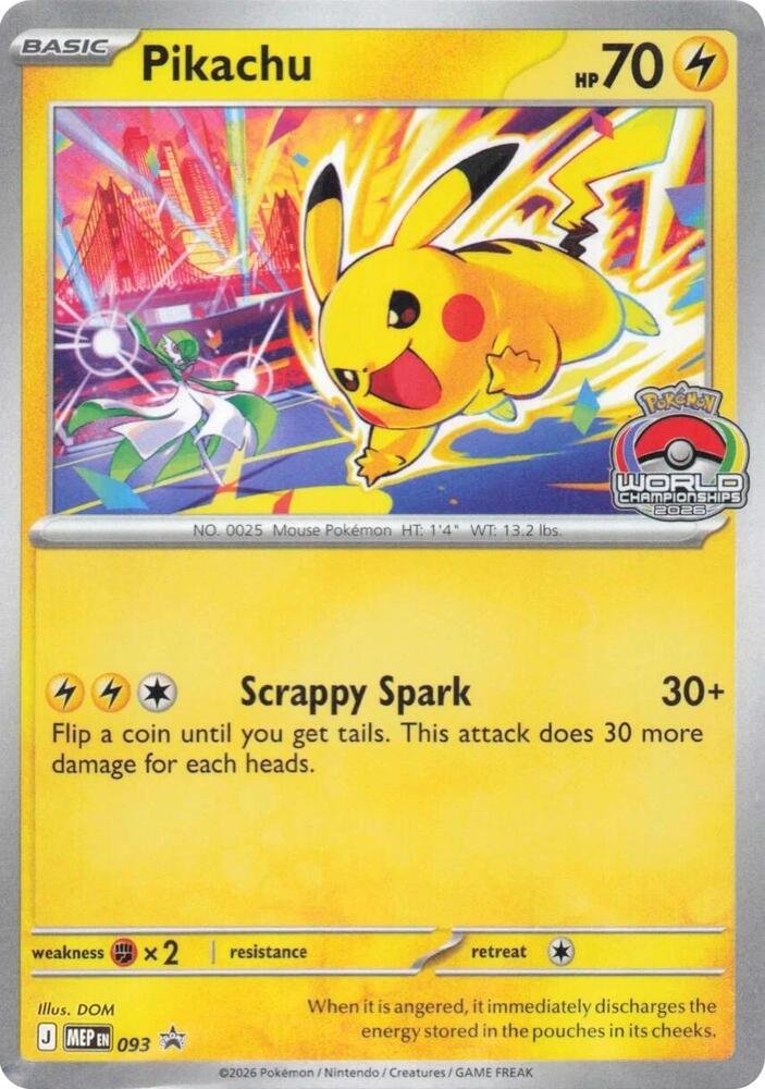 Pikachu 093 card from ME: Mega Evolution Promo