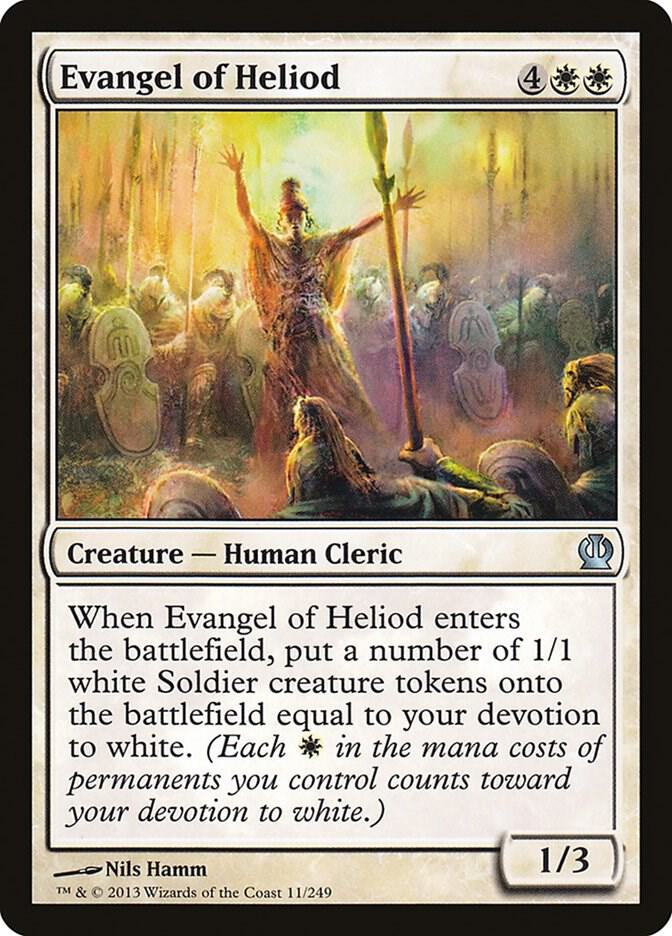 Evangel of Heliod 11 card from Theros