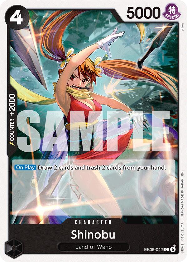 Shinobu EB05-042 card from Extra Booster: One Piece Heroines Edition Vol. 2