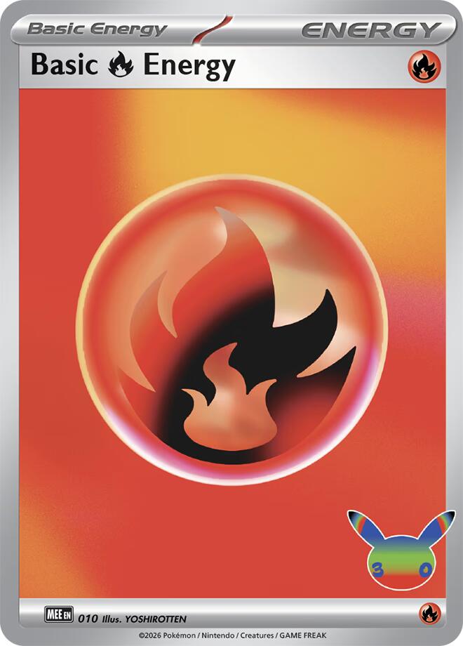 Basic Fire Energy (30th Celebration) 010 card from MEE: Mega Evolution Energies