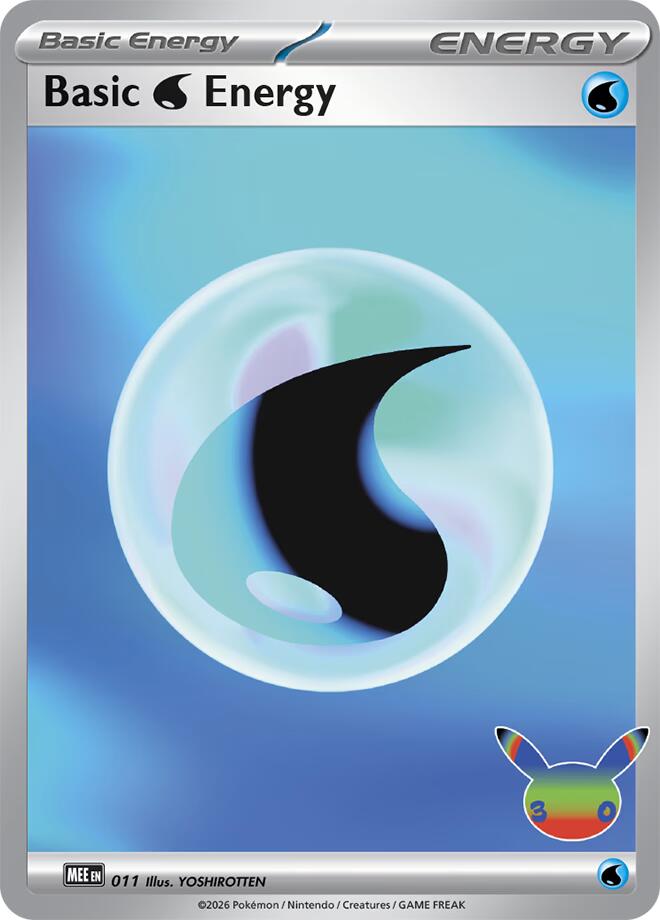 Basic Water Energy (30th Celebration) 011 card from MEE: Mega Evolution Energies