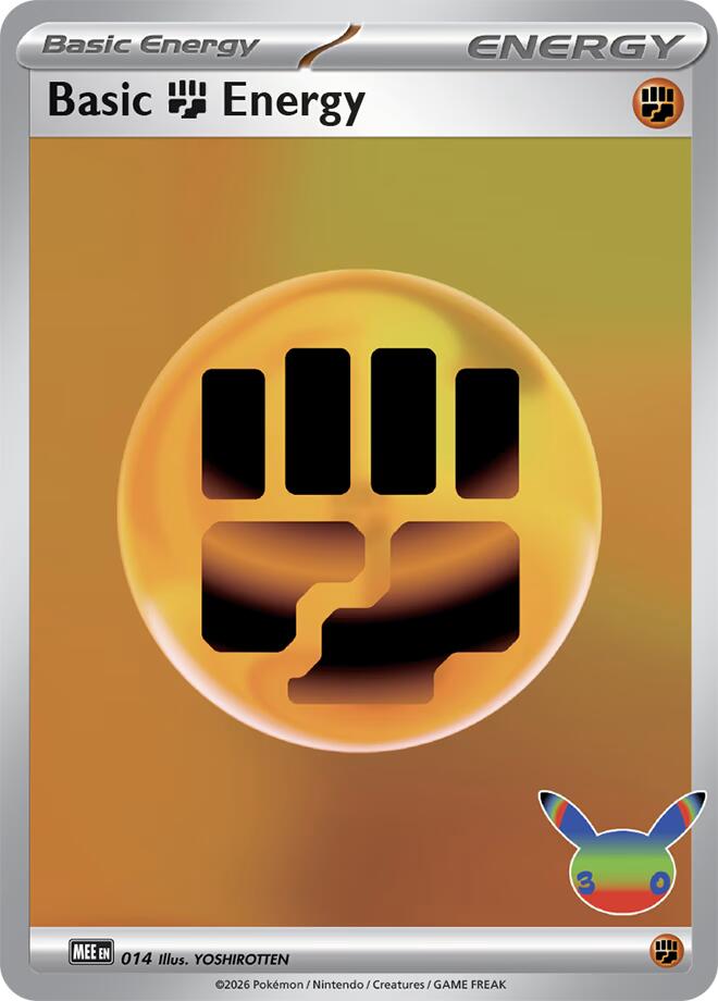 Basic Fighting Energy (30th Celebration) 014 card from MEE: Mega Evolution Energies