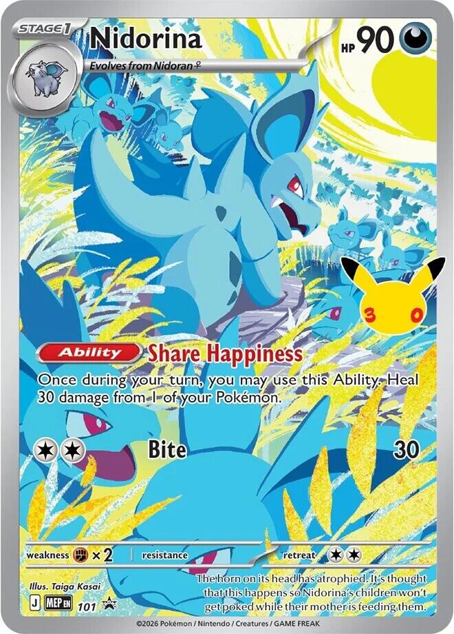 Nidorina (30th Celebration) 101 card from ME: Mega Evolution Promo