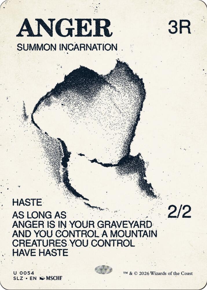 Anger 54 card from Secret Lair x MSCHF: The Zeta Set