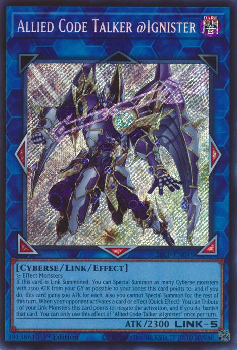 Allied Code Talker @Ignister (Secret Rare) 26LP-EN019 card from Limited Pack World Championship 2026