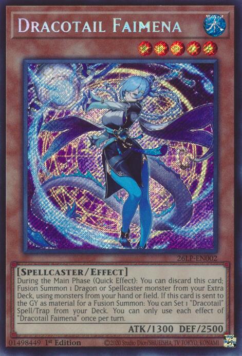 Dracotail Faimena (Secret Rare) 26LP-EN002 card from Limited Pack World Championship 2026