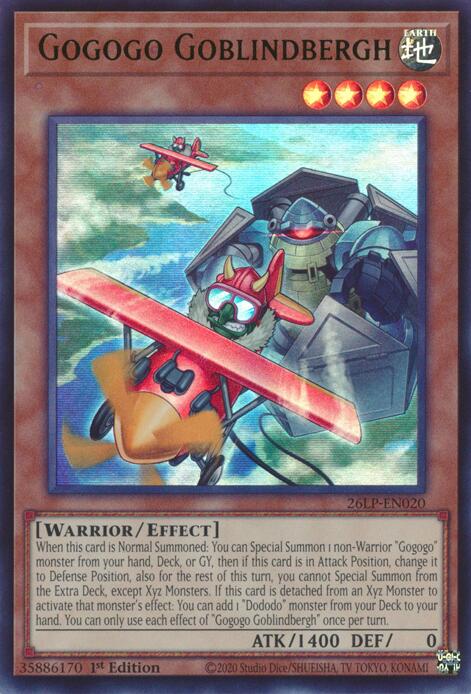 Gogogo Goblindbergh 26LP-EN020 card from Limited Pack World Championship 2026