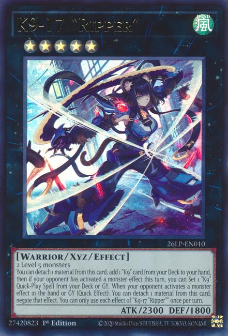 K9-17 Ripper 26LP-EN010 card from Limited Pack World Championship 2026