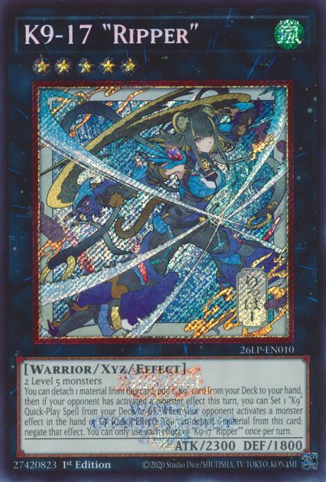 K9-17 Ripper (Emblazoned Alternate Art) 26LP-EN010 card from Limited Pack World Championship 2026