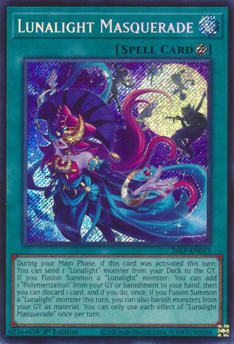 Lunalight Masquerade (Secret Rare) 26LP-EN013 card from Limited Pack World Championship 2026