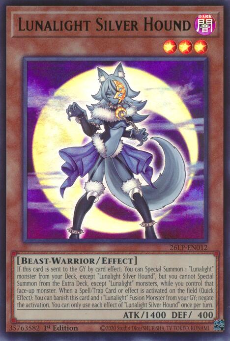 Lunalight Silver Hound 26LP-EN012 card from Limited Pack World Championship 2026