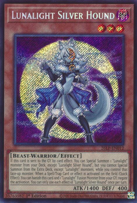 Lunalight Silver Hound (Secret Rare) 26LP-EN012 card from Limited Pack World Championship 2026