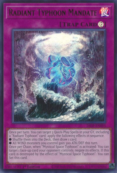 Radiant Typhoon Mandate 26LP-EN015 card from Limited Pack World Championship 2026