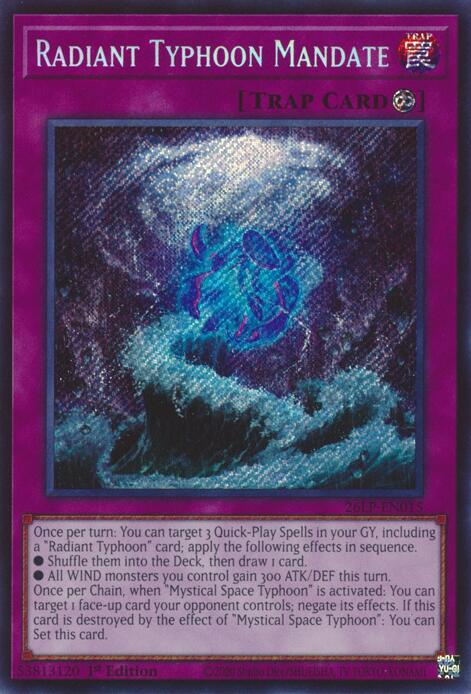 Radiant Typhoon Mandate (Secret Rare) 26LP-EN015 card from Limited Pack World Championship 2026