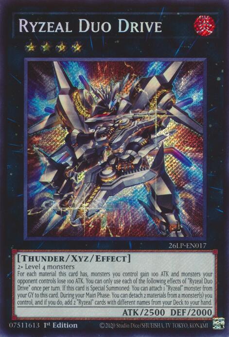Ryzeal Duo Drive (Secret Rare) 26LP-EN017 card from Limited Pack World Championship 2026