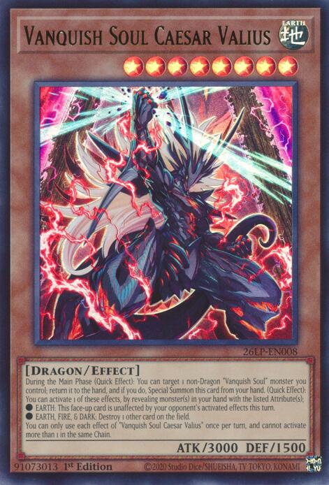 Vanquish Soul Caesar Valius 26LP-EN008 card from Limited Pack World Championship 2026