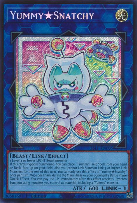 YummySnatchy (Secret Rare) 26LP-EN005 card from Limited Pack World Championship 2026