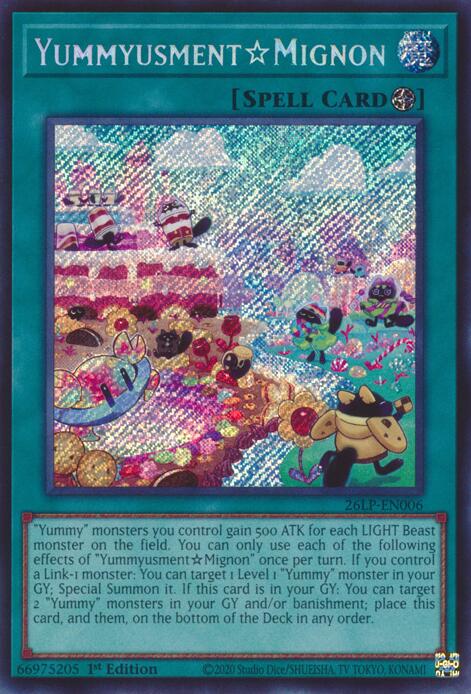 YummyusmentMignon (Secret Rare) 26LP-EN006 card from Limited Pack World Championship 2026